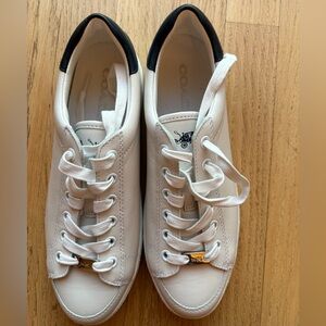 Coach White Sneakers with Black Logo